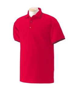 6.5 oz. Combed Ringspun Pique Polo with Pinstripe Trim