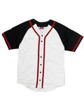 6.7 oz. Contrasting Raglan Sleeve Button-Front Baseball Jersey
