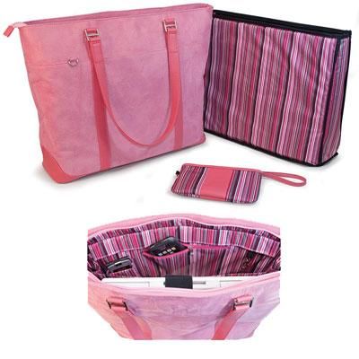 Komen Tote Pink Faux-Suede