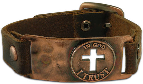 In God I Trust - Leather Christian Bracelet