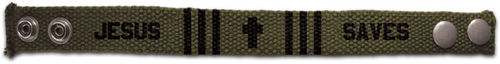 Jesus Saves Bracelet - Dark Green Bracelet