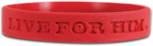 Live For Him - Christian Rubber Wristband