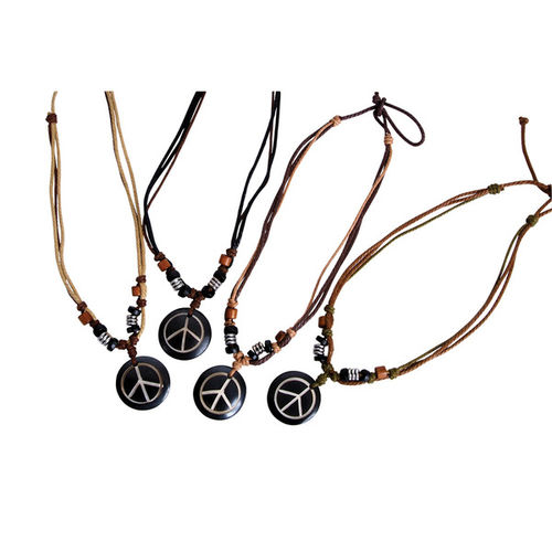 17"" Peace Sign Necklace Case Pack 12