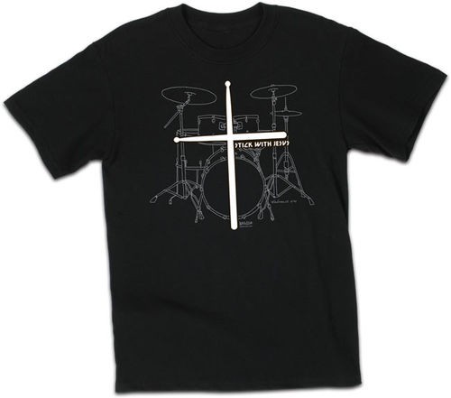 Stick With Jesus T-Shirt - Black