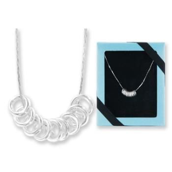 Cloud Nine Silver-Finish Necklace Lead Safe Case Pack 36