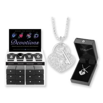 Hearts Devotions Crystal Necklace Juliette Case Pack 18