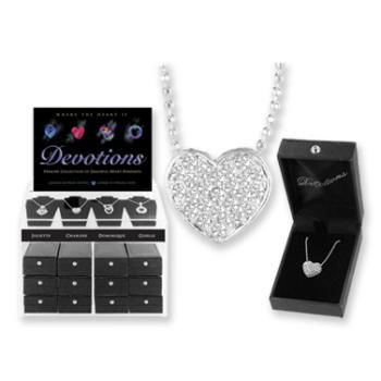 Hearts Devotions Crystal Necklace Charisse Case Pack 18