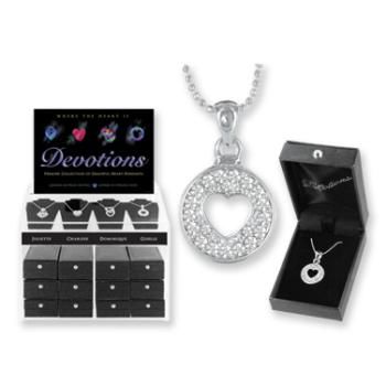 Hearts Devotions Crystal Necklace Gisellle Case Pack 18