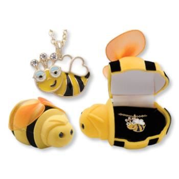 Bee Animal Necklace in Bee Box Case Pack 24