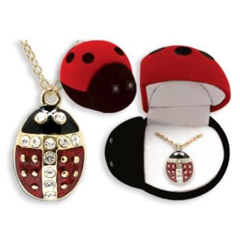 Ladybug Animal Necklace in Ladybug Box Case Pack 24