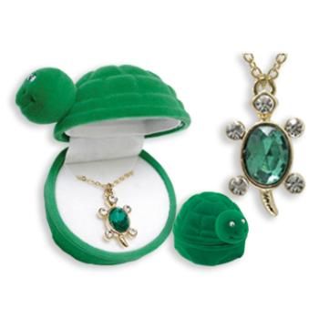 Turtle Animal Necklace in Turtle Box Case Pack 24