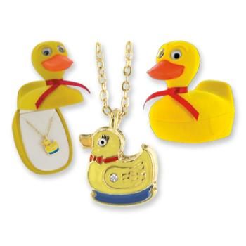 Duck Animal Necklace in Duck Box Case Pack 24
