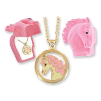 Horse Animal Necklace in Horse Box Case Pack 24