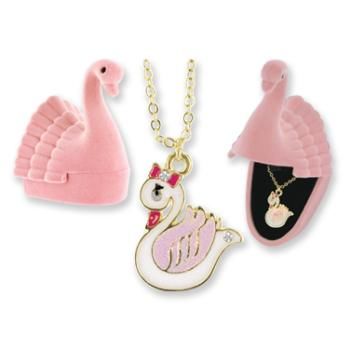Swan Animal Necklace in Swan Box Case Pack 24