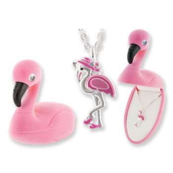 Flamingo Animal Necklace in Flamingo Box Case Pack 24