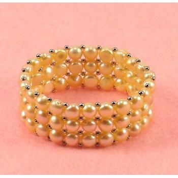 Freshwater Pearl - 7 Inch Elastic Bracelet Case Pack 24