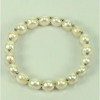 Freshwater Pearl - 7 Inch Elastic Bracelet Case Pack 24