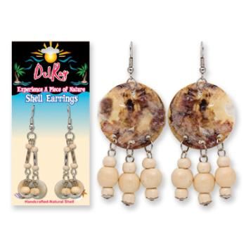 DelRay Experience A Piece of Nature Shell Earrings Case Pack 72
