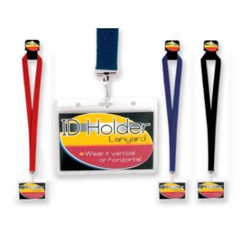 Solid Colored Lanyards With Badge Holder Case Pack 72
