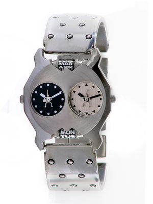 Alexander Hi Tek Dualtimebw Dual Time Mens Watch