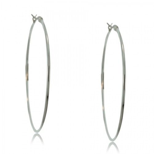 Hoop Earrings in Sterling Silver Thin Simple Hoops
