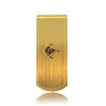 Masonic Money Clip Yellow Metal Gold Electroplate New