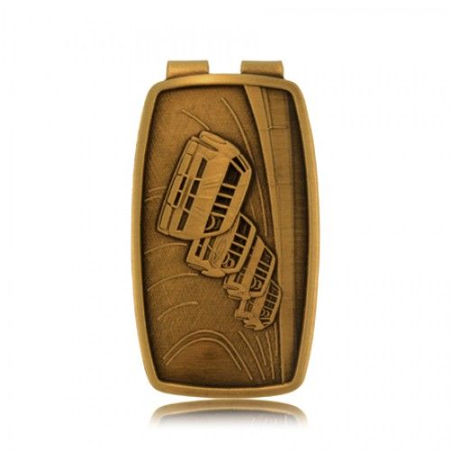 Nascar Racing Cars Money Clip Mens Gold Plated Speedway