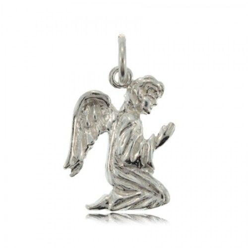 Angel Pendant in Sterling Silver W/Praying Profile