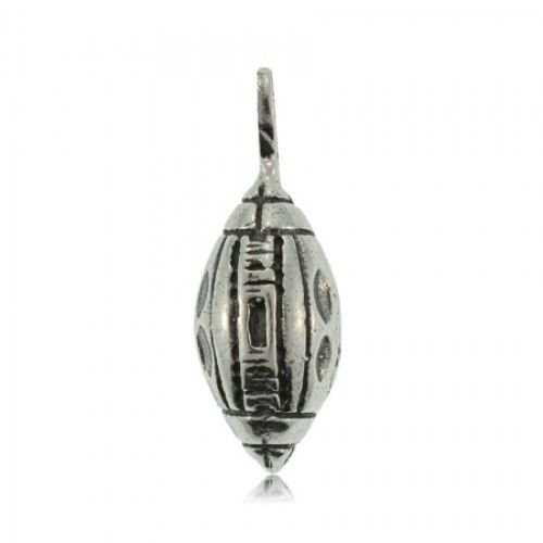 Football Charm in Sterling Silver Sporty Pendant