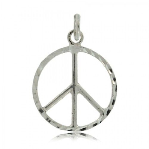 Peace Symbol Pendant Sterling Silver Ladies or Gents