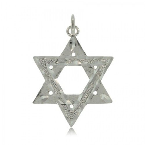 Star of David Pendant in Sterling Silver Jewish Hebrew