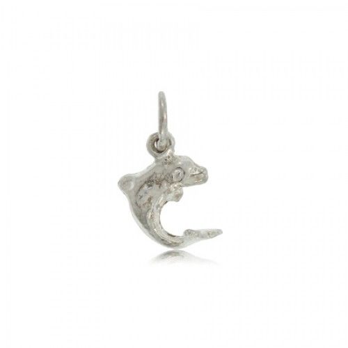 Dolphin Pendant Sterling Silver Charm Jumping Dolphin