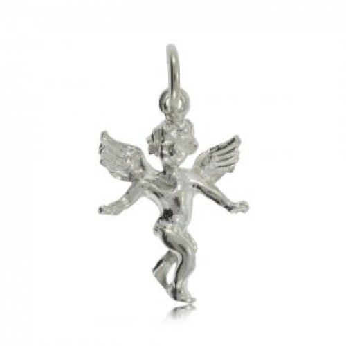 Angel Cherub Pendant Sterling Silver Charm W/Full Body