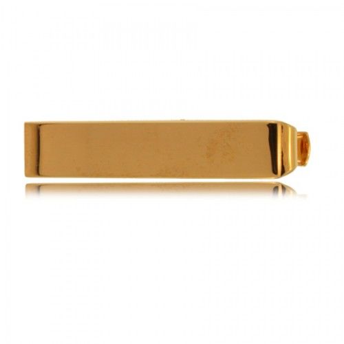 Mens Tie Clip Basic Gold Metal Bar Tie Clasp