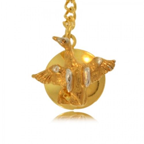 Flying Duck Tie Tack Hunting Gold Metal Tie Clip