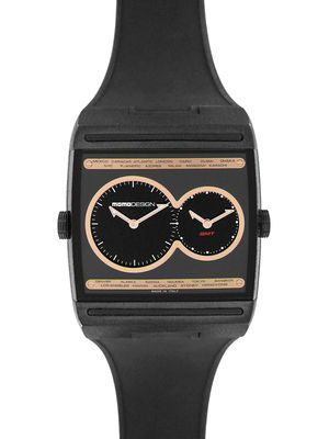 Momo Design Md1077bk-03bbrr-r Dual Time Evolution Mens Watch