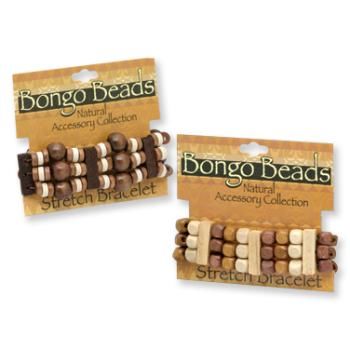 Island Creation Natural Wood Beaded Bracelets Case Pack 72