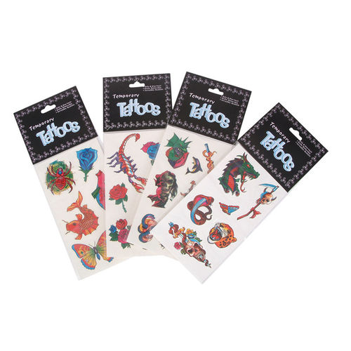 4""X 8"" 12 Assorted Temporary Tattoos Case Pack 12