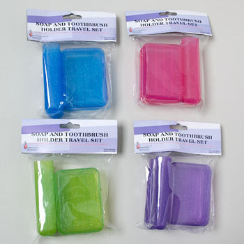 Travel Soap and Toothbrush Holder Set Case Pack 48