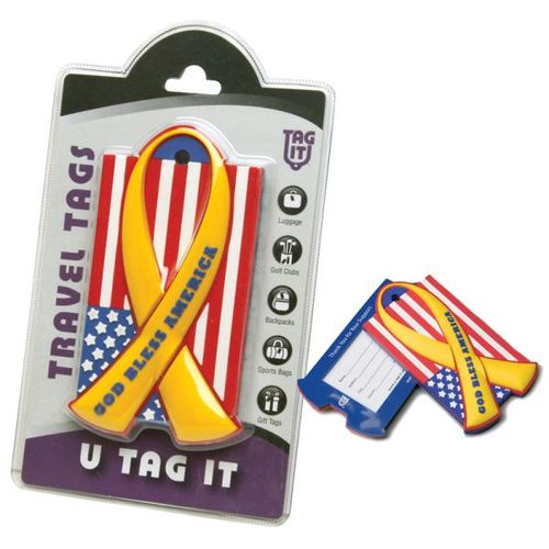 Support Our Troops-Yellow Ribbon Luggage Tag Case Pack 12