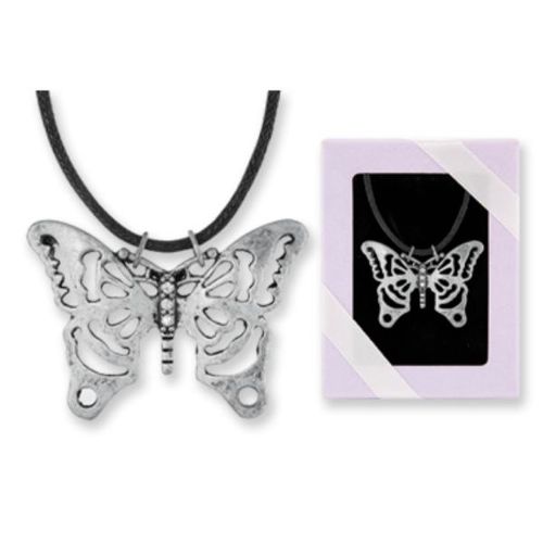 Metamorphosis Silver Finish Butterfly Necklace Case Pack 36
