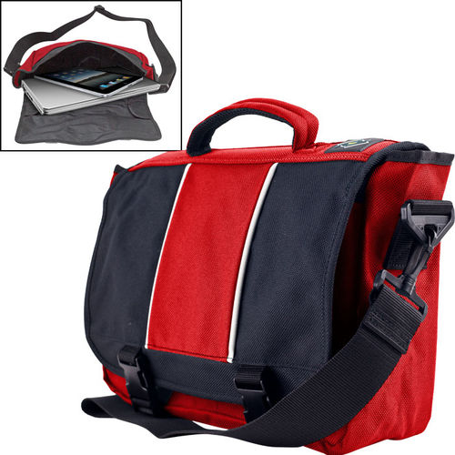 AJ Kitt Laptop, iPad, Netbook & Tablet Messenger Bag - Red