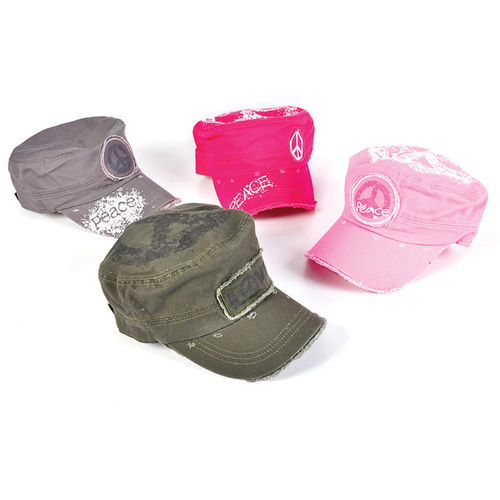 Peace Sign Cadet Cap Case Pack 12