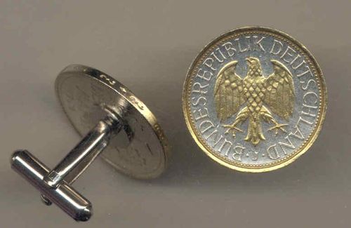Unique 2-Toned Gold on Silver German  Eagle,  Coin Cufflinks