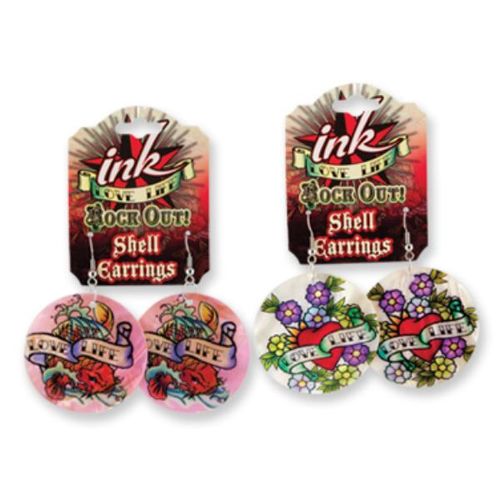 Rock Out!!! Ink Shell Earrings Case Pack 72