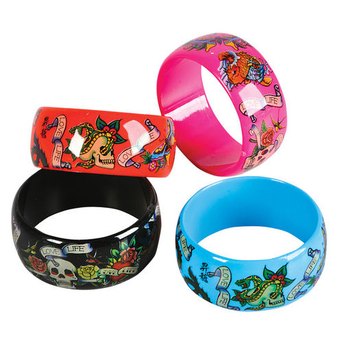 3"" Tattoo Print Bangle Case Pack 12