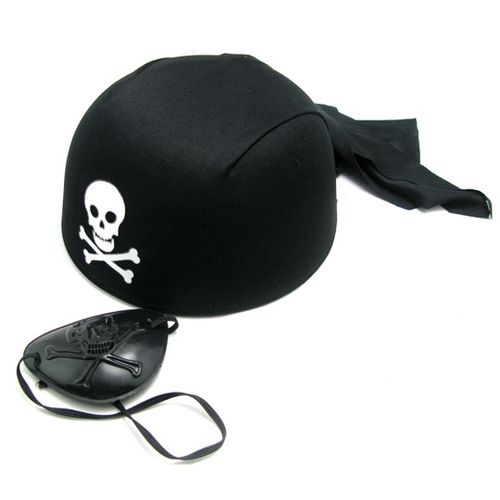 Halloween One Eye Pirate Hat