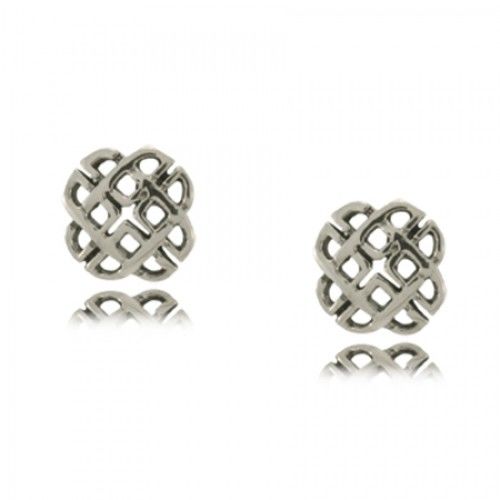 Celtic Knot Stud Earrings Silver Girls or Ladies Posts
