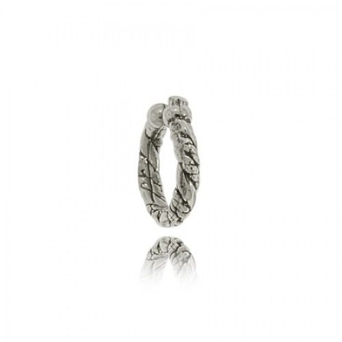 Ear Cuff Earring in Sterling Silver - Twister Design