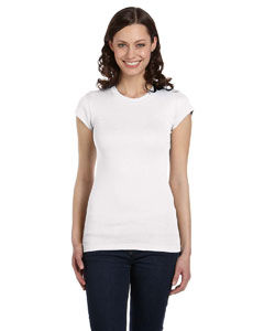 Ladies' Sheer Mini Rib Short-Sleeve T-Shirt